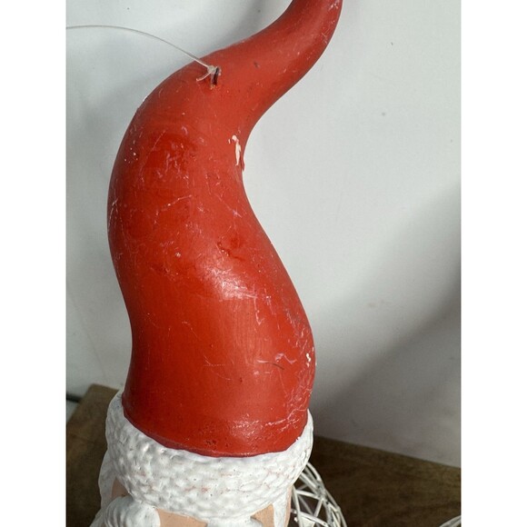 4 Dept 56 Santa Claus Face Round Wire Mesh Cage Christmas Tree Ornaments Rare - Picture 8 of 12